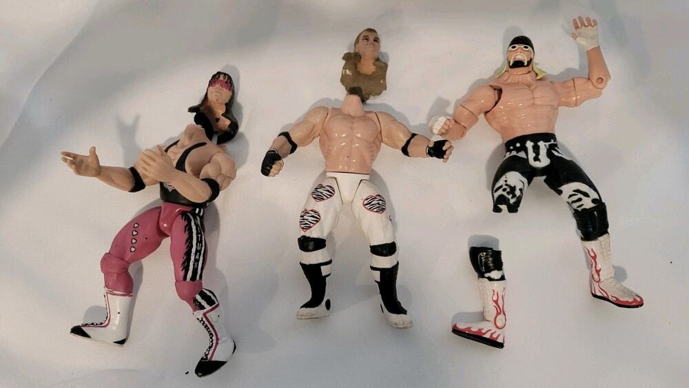 WWF WWE Hulk Hogan Shawn Michaels Bret Hart Action Figure Lot Parts Repair